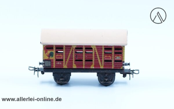 Märklin H0 | Märklin 386 Blech- Güterwagen | Gedeckter Viehtransportwagen Güterwagen