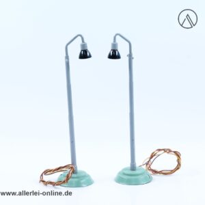 Spur H0 | 2 Stück Alte Blech Lampen | Bogenleuchte | Modelleisenbahn Zubehör