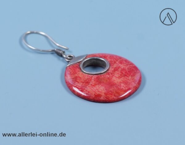 Koralle Ohrringe | 925 Sterling Silber | Silberschmuck Ohrschmuck
