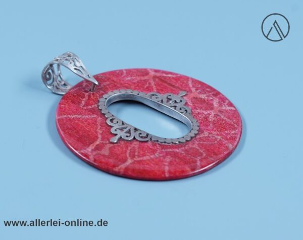 Korallenschmuck Kettenanhänger Silberanhänger | 925er Sterling Silber