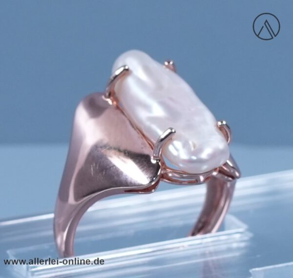 Biwa-Perlen Ring | 925 Sterling Silber| Karla Newman Design | Barockperle Edelsteinschmuck