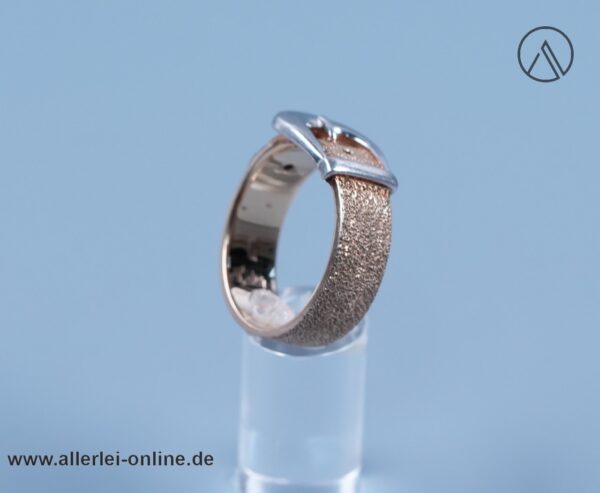 Gürtel Design Ring | 925 Sterling Silber ,vergoldet | Silberschmuck im Allerlei Online Shop