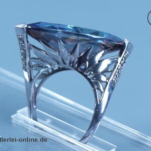 Topas Edelstein Ring | 925 Sterling Silber | Blautopas Silberschmuck