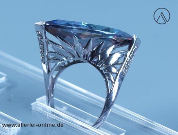 Topas Edelstein Ring | 925 Sterling Silber | Blautopas Silberschmuck