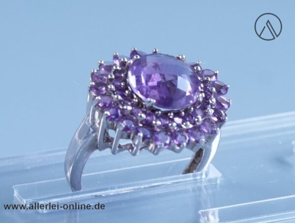 Amethyst Edelstein Ring | 925 Sterling Silber | Silberschmuck