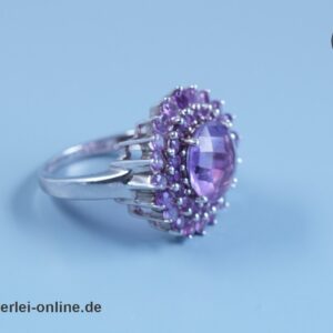 Amethyst Edelsteinring | 925 Sterling Silber | Silberschmuck Damenring
