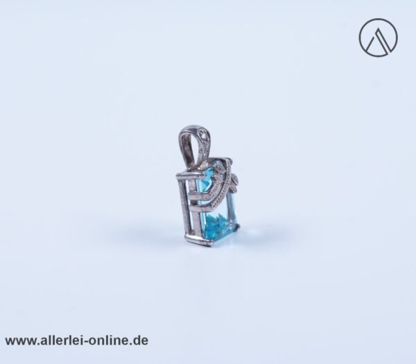 Topas Edelstein Anhänger | 925 Silber | Blautopas Silberschmuck Silberhänger