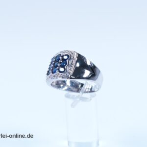Saphir Edelsteinring | 925 Sterling Silber | Silberschmuck