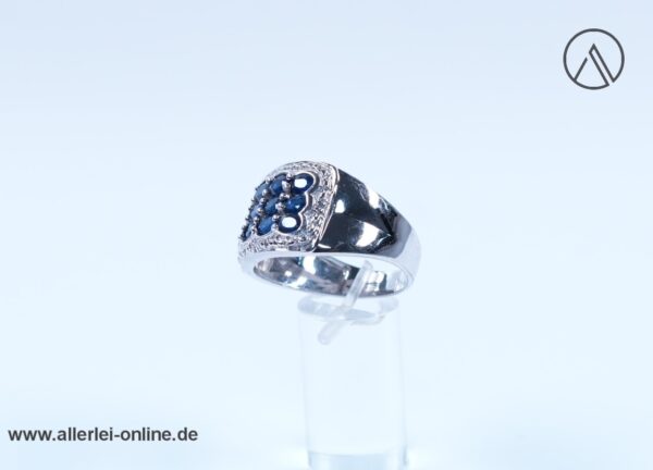 Saphir Edelsteinring | 925 Sterling Silber | Silberschmuck