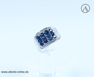 Saphir Edelsteinring | 925 Sterling Silber