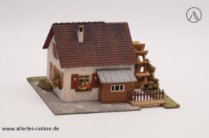 Altes FALLER Modellhaus 231 | Wassermühle mit Motorantrieb | Holz H0 Fertigmodell 