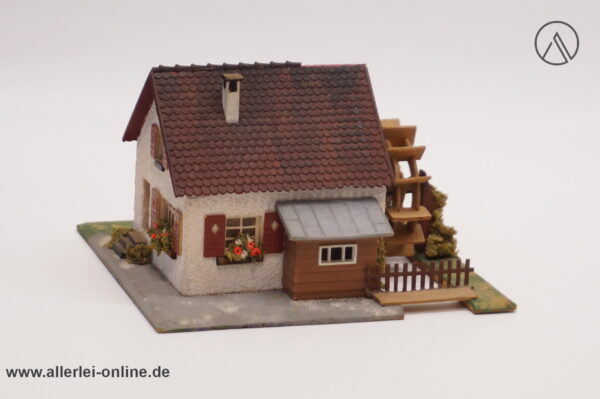 Altes FALLER Modellhaus 231 | Wassermühle mit Motorantrieb | Holz H0 Fertigmodell 