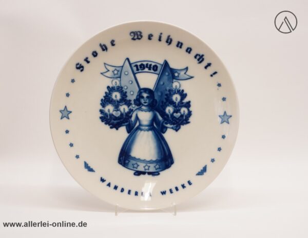 Rosenthal Porzellan Wandteller | Frohe Weihnacht 1940 | Wanderer Werke Chemnitz Schönau Weihnachtsteller