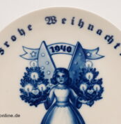 Rosenthal Selb Porzellan Wandteller | Frohe Weihnacht 1940 | Wanderer Werke Chemnitz Schönau Weihnachtsteller