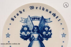 Rosenthal Selb Porzellan Wandteller | Frohe Weihnacht 1940 | Wanderer Werke Chemnitz Schönau Weihnachtsteller