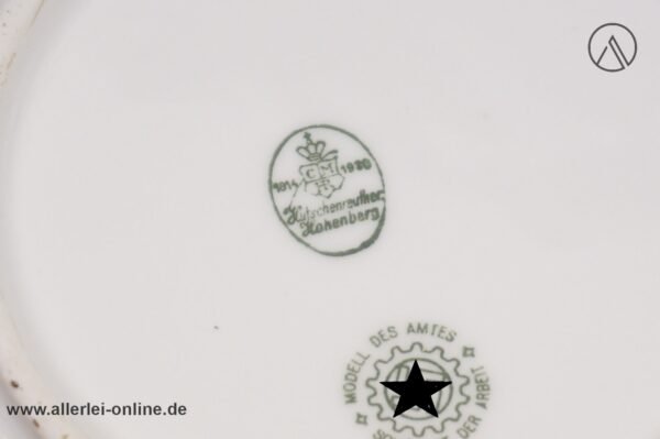 Deutsche Arbeitsfront Schale - DAF Suppenschüssel | Hutschenreuther Hohenberg Nazi Porzellan | Modell des Amtes Schönheit der Arbeit