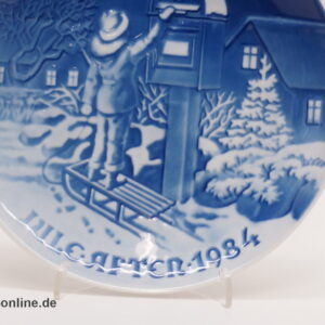 Royal Copenhagen Porzellan Weihnachtsteller | Wandteller | Weihnachten 1984 the christmas letter