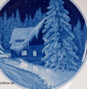 Meissen Porzellan Weihnachtsteller | Wandteller | Haus am Wald - Weihnachten 1954 Karl Ziegler