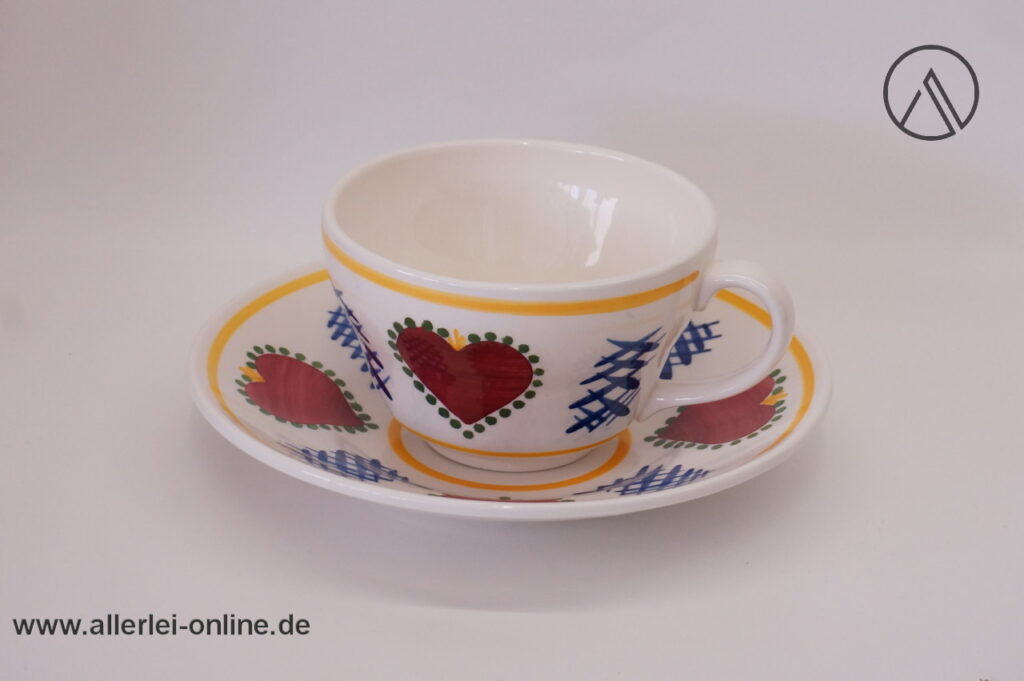 SMF | Schramberg | Keramik | Landhausstil | Big Tasse mit Unterteller