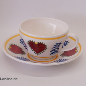 SMF | Schramberg | Keramik | Landhausstil | Big Tasse mit Unterteller