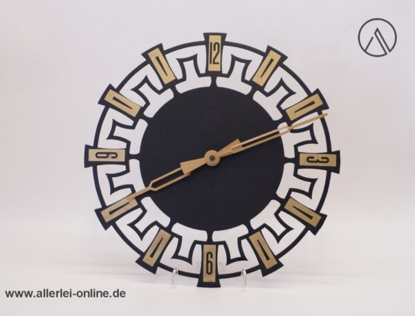 Sunburst Wanduhr Metall mit Quartzwerk | Vintage 60er Jahre Uhr
