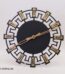 Sunburst Wanduhr Metall mit Quartzwerk | Vintage 60er Jahre Uhr