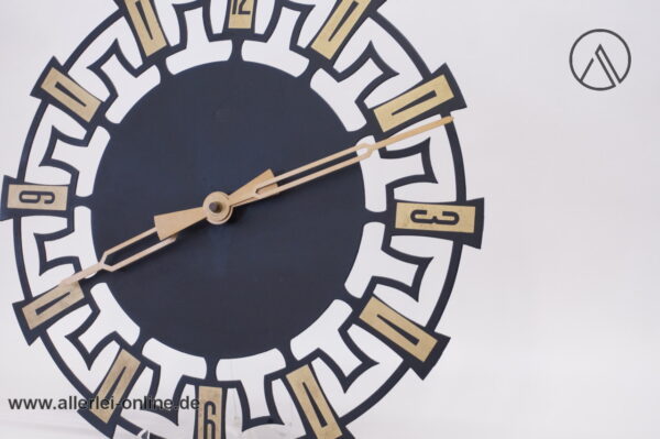 Sunburst Wanduhr Metall mit Quartzwerk | Vintage 60er Jahre