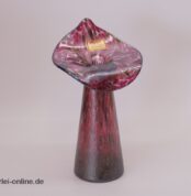 Joska Waldglashütte Bodenmais Glas Vase | Blumenvase | Rosa Grau Klar | 19 cm