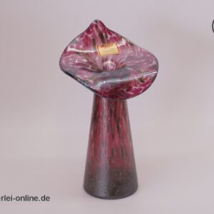 Joska Waldglashütte Bodenmais Glas Vase | Blumenvase | Rosa Grau Klar | 19 cm