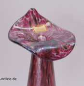 Herrliche Joska Waldglashütte Bodenmais Glas Vase | Blumenvase | Rosa Grau Klar | 19 cm