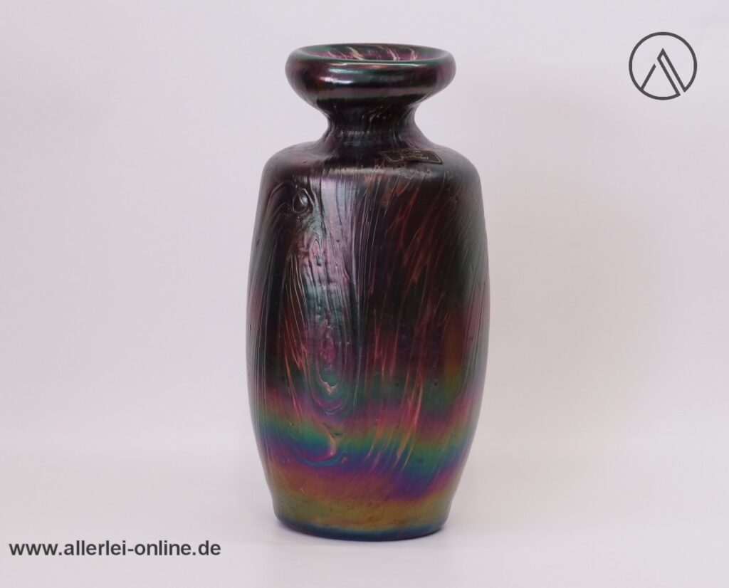 Austen Bodenmaisglas Bayrischer Wald | Glas Vase | Blumenvase | Franz Austen Signiert | Farbverschmelzungen | 25cm