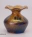Austen Bodenmaisglas Bayrischer Wald | Glas Vase | Blumenvase | F. Austen Signiert | Gelb Blau Farbverschmelzungen | 12 cm