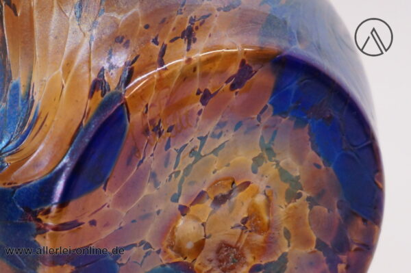 Austen Bodenmaisglas Bayrischer Wald | Glas Vase | Blumenvase | F. Austen Signiert | Gelb Blau