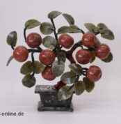 Jade Edelstein Bonsai Baum | Apfelbaum | Jadeblätter mit Früchte