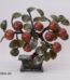 Jade Edelstein Bonsai Baum | Apfelbaum | Jadeblätter mit Früchte
