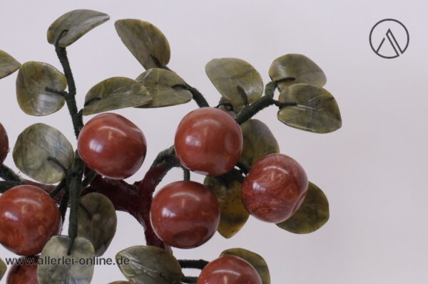 Jade Edelstein Bonsai Baum | Apfelbaum | Jadeblätter / Früchte