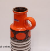 Scheurich Keramik Vase | Henkelvase 401-28 | Orange | Vintage Pop Art Fat Lava Pottery