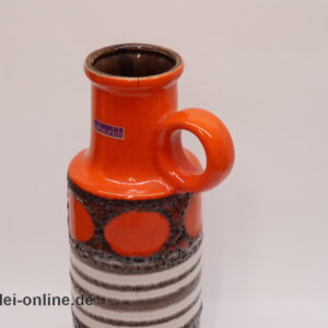 Scheurich Keramik Vase | Henkelvase 401-28 | Orange | Vintage Pop Art Fat Lava Pottery