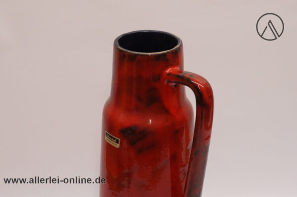 Scheurich Keramik Vase | Henkelvase 275-28 | Rot | Vintage Pop Art Pottery Keramikvase