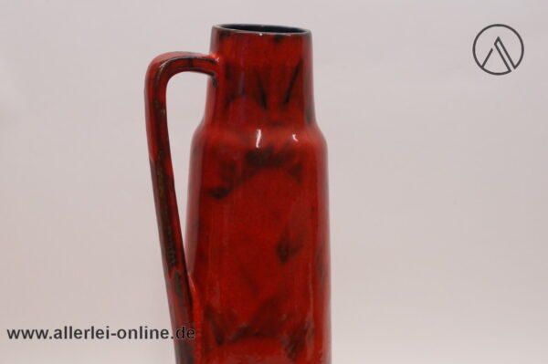 Scheurich Keramik Vase | Henkelvase 275-28 | Rot | Vintage Pop Art