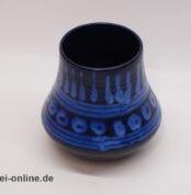 Töpferei Brieger Blaue Keramik Vase | Töpferei Brieger Unterammergau | Vintage Keramikvase
