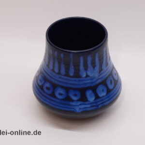 Töpferei Brieger Blaue Keramik Vase | Töpferei Brieger Unterammergau | Vintage Keramikvase