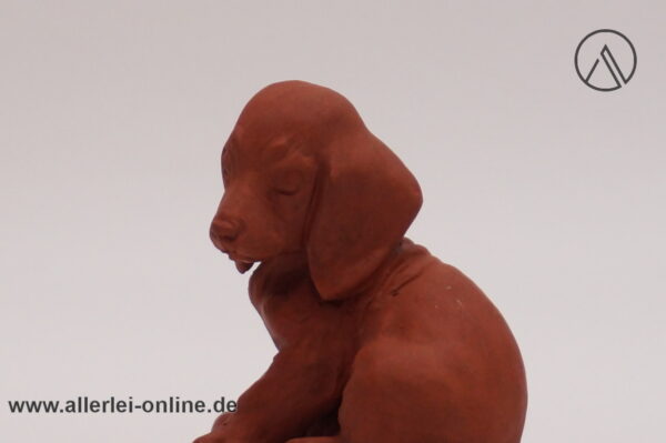 Keramik Miniatur Dackel | Dackelwelpe | Hundewelpe | Keramikfigur