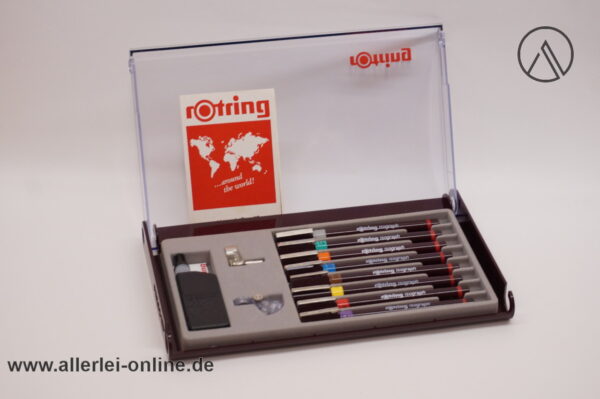 Vintage rOtring Isograph 8er Satz Tuschefüller | Tusche Zeichner Set 151 903