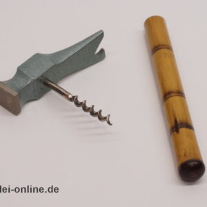Vintage Korkenzieher in Hammer-Form | Hammer Flaschenöffner aus Bambus und Eisen | Corkscrew Nussknacker