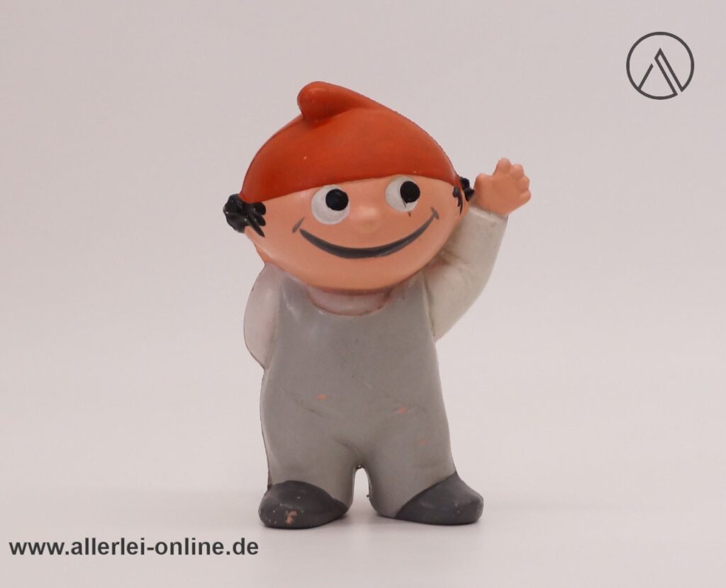 Mainzelmännchen Conni Gummifigur | Goebel ZDF Mainzelmann Nr.5 Hohlgummi Figur | Vintage 60-70er Jahre