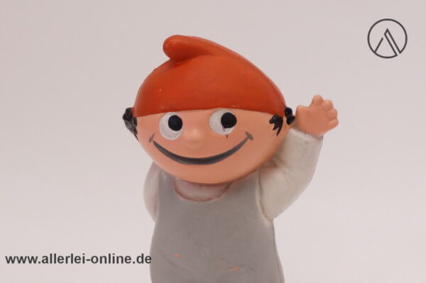 Mainzelmännchen Conni Gummifigur | Goebel Mainzelmann Nr.5 Hohlgummi Figur | Vintage 60-70er Jahre