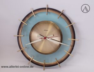 Vintage Messing Uhr | Wanduhr | 50-60er Jahre Klassiker | Junghans Quarzwerk