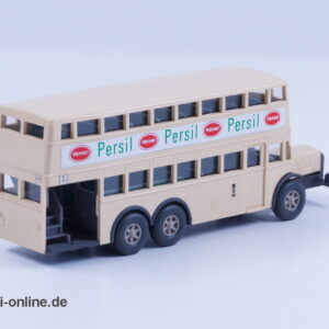 Vintage Wiking Modellautos Mercedes-Benz D38 Doppeldeckerbus | Henkel-Persil Autobus | H0 - 1:87