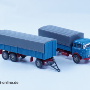 Vintage Wiking Modellautos | Krupp LF 806 LKW mit 3-Achs Anhänger | H0 - 1:87